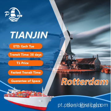 Custo de envio de Tianjin para Roterdã